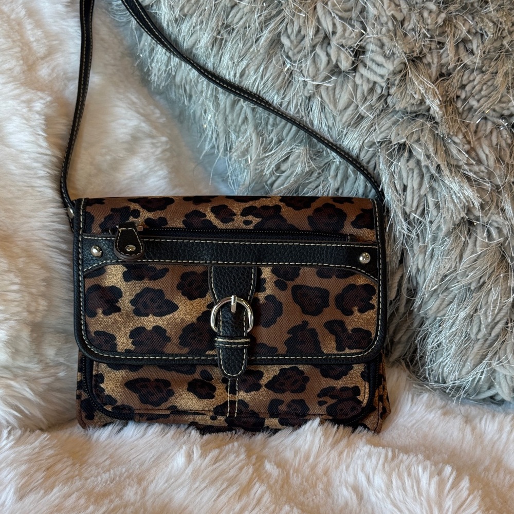 NWOT Leopard Print Crossbody Bag